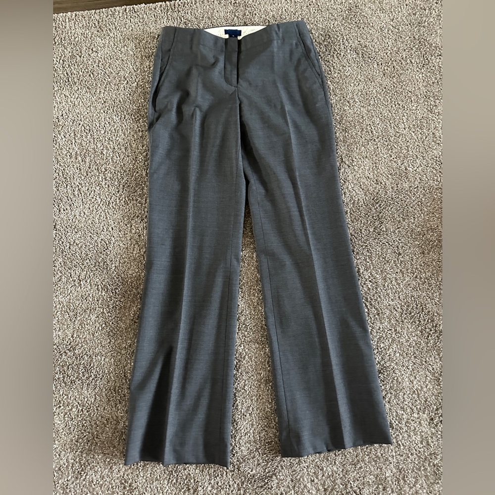 JCrew Gray Two-Piece Suit Set sz 6 city fit wool blend lined 2 button blazer - Picture 8 of 16